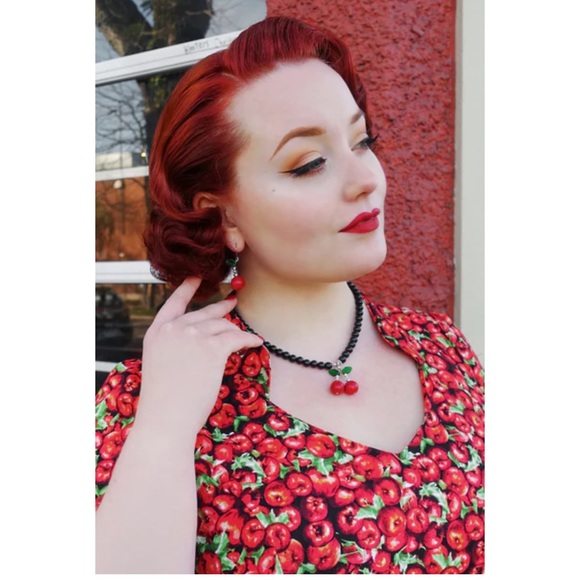 Cherry Velvet brand Jacqueline - Fresh Picked - Apple Dress 3X - Picture 6 of 6